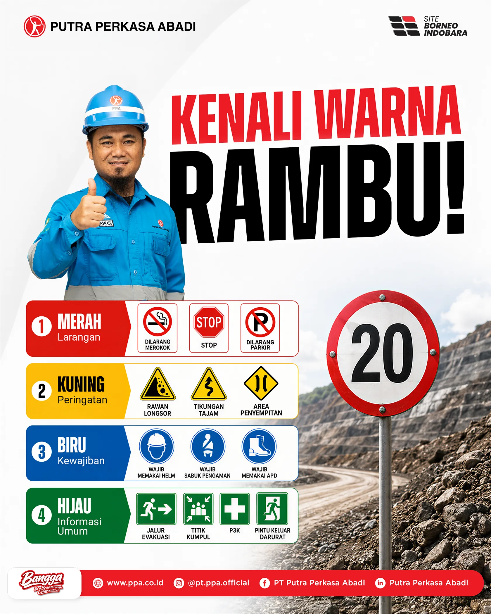 Pentingnya Memahami Kode Warna Rambu Lalu Lintas dan Mematuhi Instruksi di Area Kerja